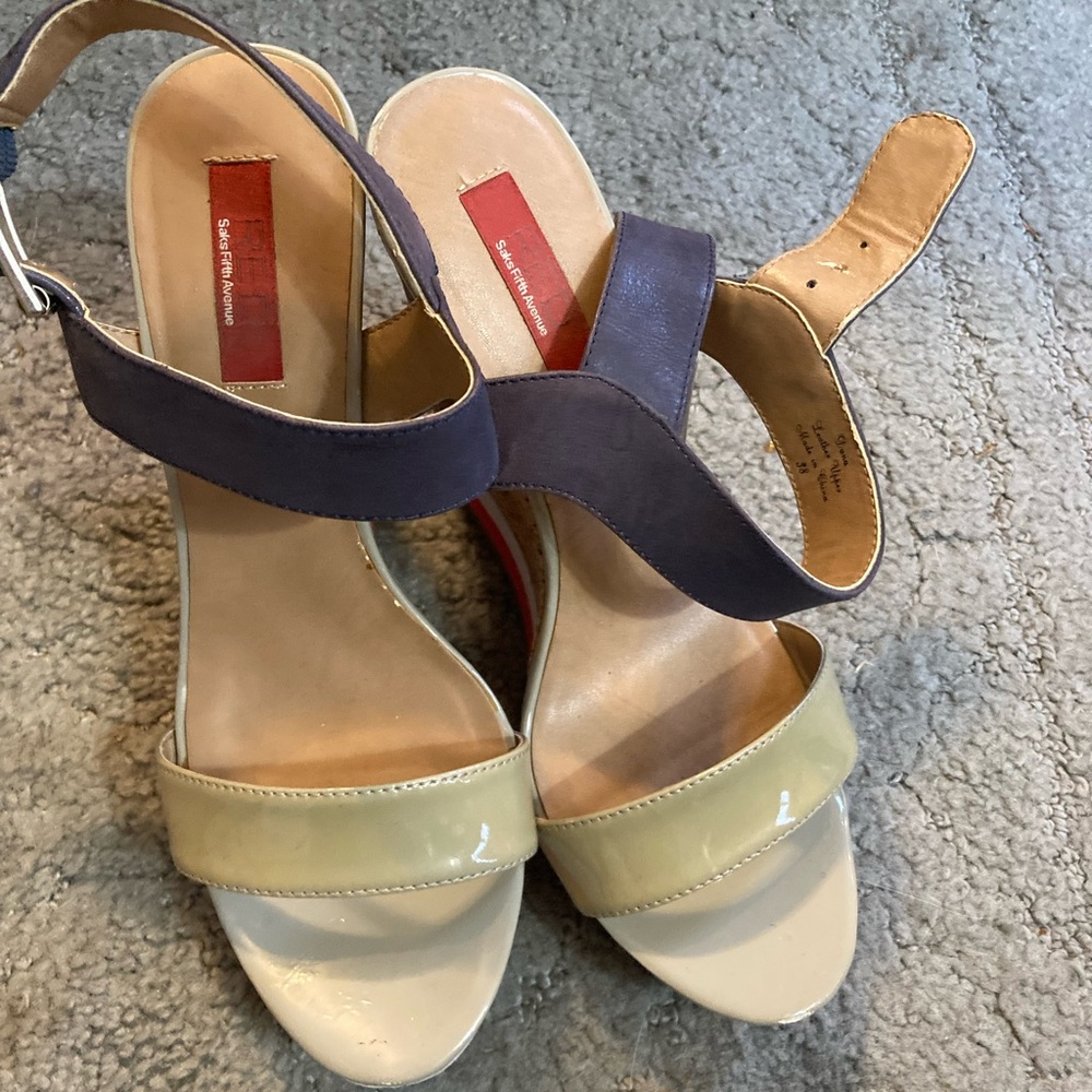 a.n.a Cream and Tan Sandals Modern Strappy Design